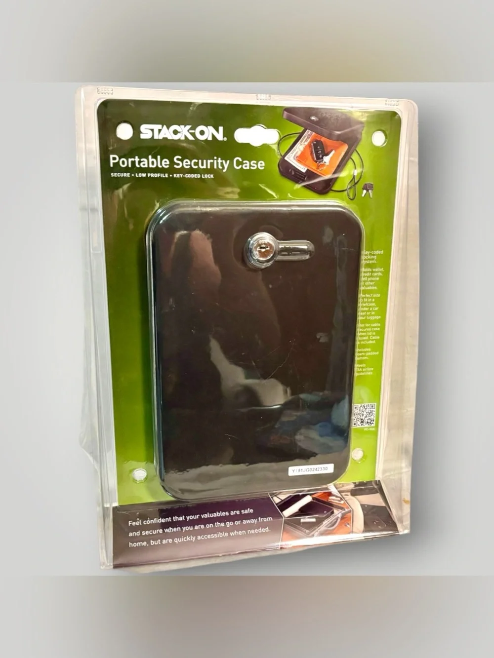 Stack-On PC95K Portable Security Case Gun Case Key Lock Steel Black